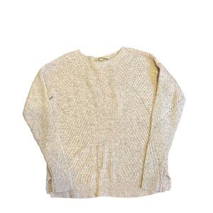 LOFT Light Beige Crew Neck Sweater